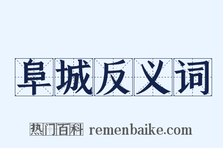 阜城反义词是什么意思的图片